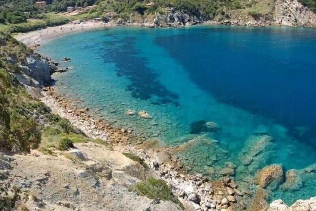 Nisportino, Elba. Bilocale Con Patio Vista Mare. Villa Casale Gastagno Kültér fotó